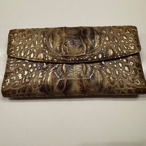 Vintage Brahmin Gold Soft Checkbook Wallet